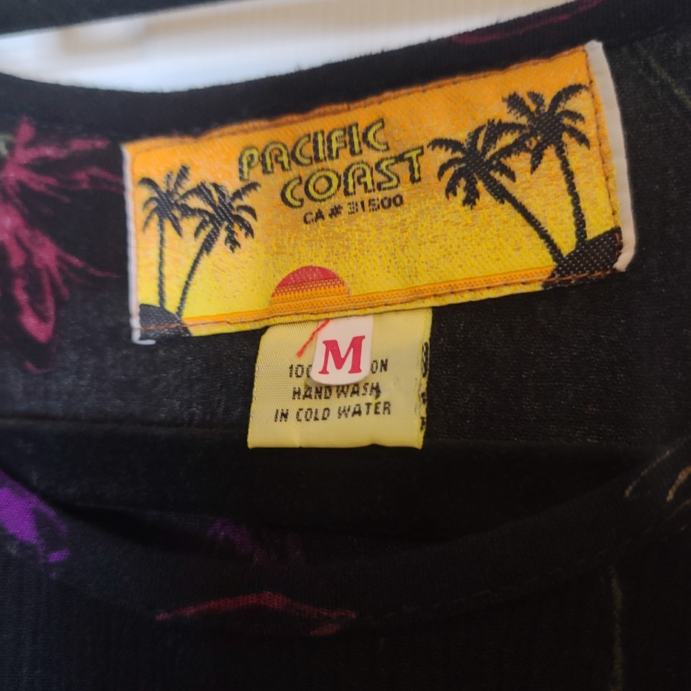 Pacific Coast Vintage Rayon Black Floral Maxi Dress - Picture 5 of 5